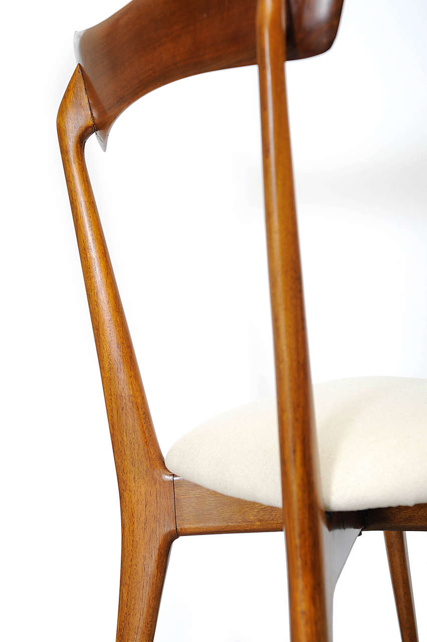 Fabric 1950's Ico Parisi chairs